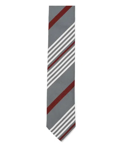 Thom Browne Striped Tie In Multi