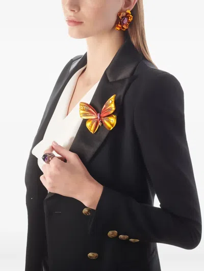 Anabela Chan Magma Butterfly Brooch In Multi