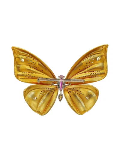 Anabela Chan Magma Butterfly Brooch In Multi