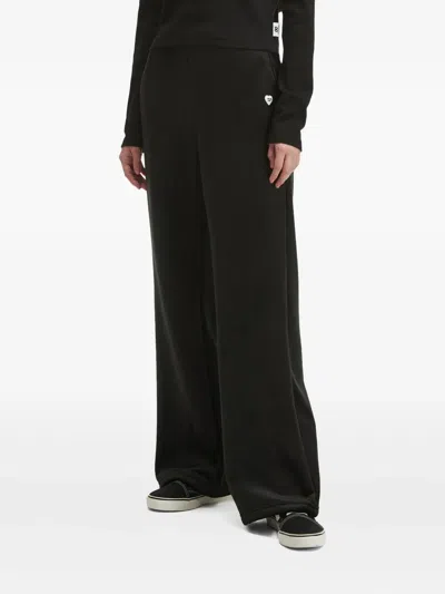 心形徽章罗纹长裤