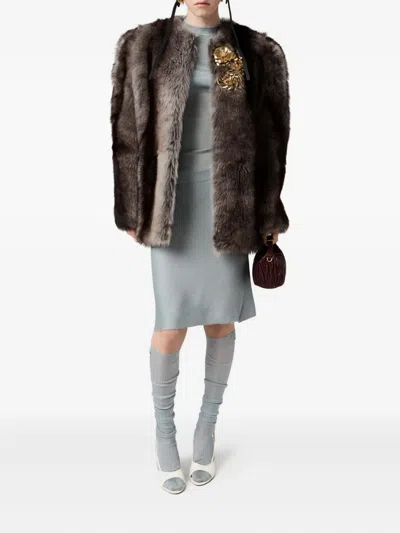 Miu Miu Ayers Slingback Sandals In White