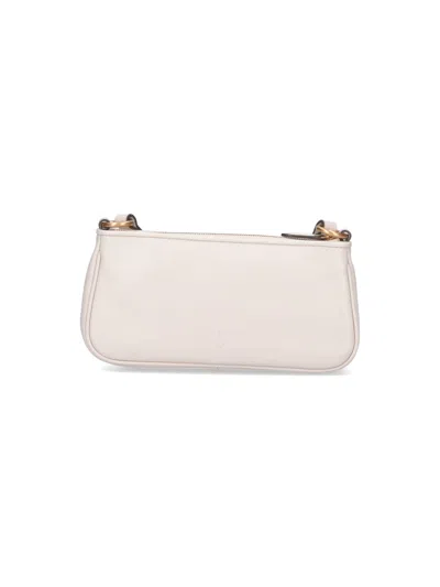 Pinko Mini Half Moon Baguette Crossbody Bag In White