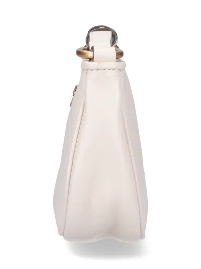 Pinko Mini Half Moon Baguette Crossbody Bag In White
