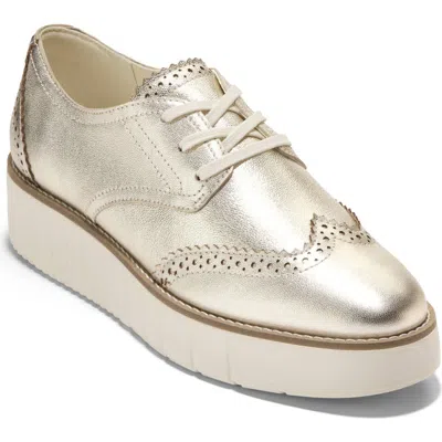 Cole Haan Women's Grand City Platform Oxfords In Metallic