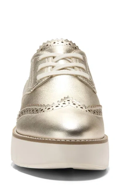 Cole Haan Women's Grand City Platform Oxfords In Metallic
