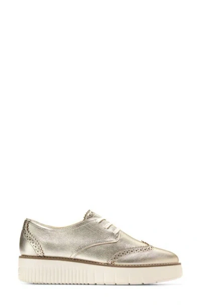 Cole Haan Women's Grand City Platform Oxfords In Metallic