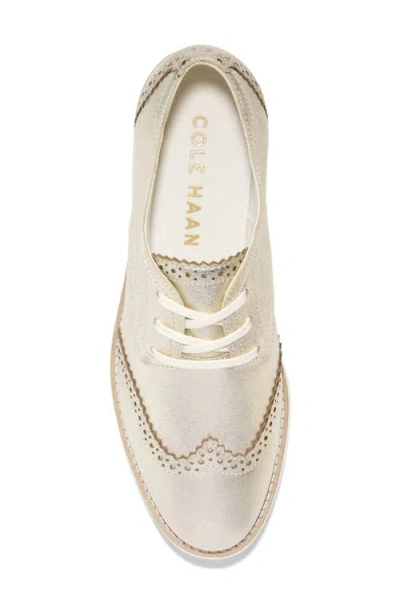 Cole Haan Women's Grand City Platform Oxfords In Metallic