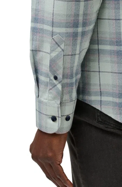 Travismathew Cloud Plaid Flannel Button-up Shirt In Blue