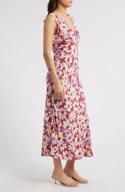 Rails Audrina Floral Print Midi Dress In Multi