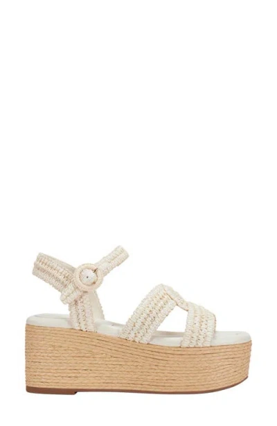 Marc Fisher Ltd Payley Ankle Strap Platform Sandal In White
