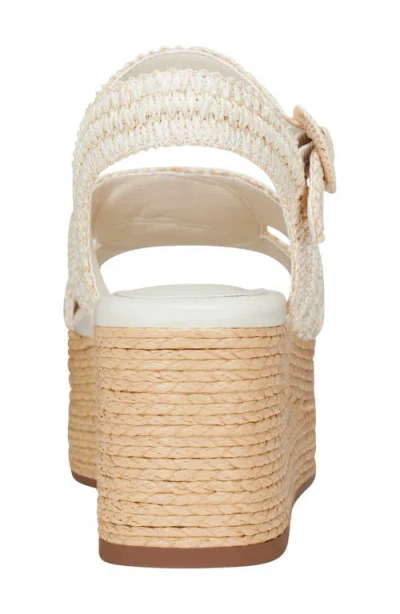 Marc Fisher Ltd Payley Ankle Strap Platform Sandal In White