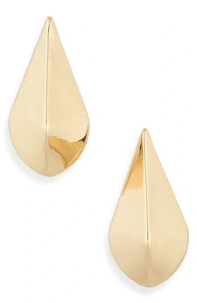 Vince Camuto Chic Sculptural Dome Drop Earrings In Gold