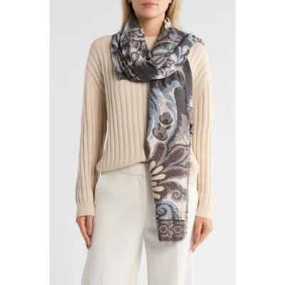 Vince Camuto Rosette Colorblock Supersoft Square Scarf In Brown