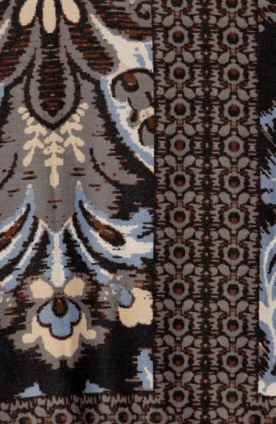 Vince Camuto Rosette Colorblock Supersoft Square Scarf In Brown