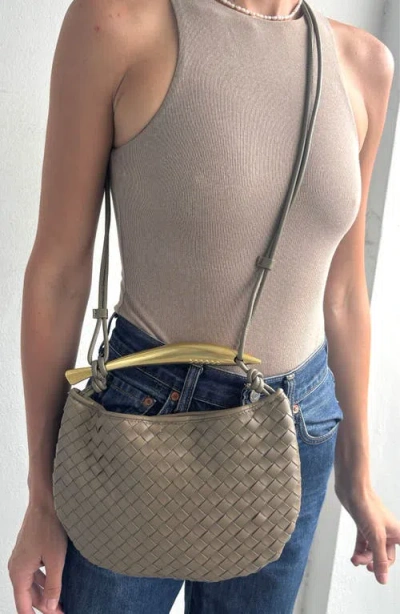 Adornia Woven Convertible Crossbody Bag In Brown