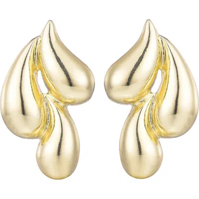 Adornia Triple Teardrop Stud Earrings In Gold