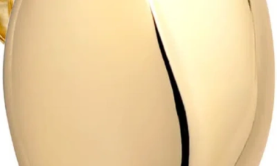 Devata Beveled Curved Dome Stud Earrings In Gold