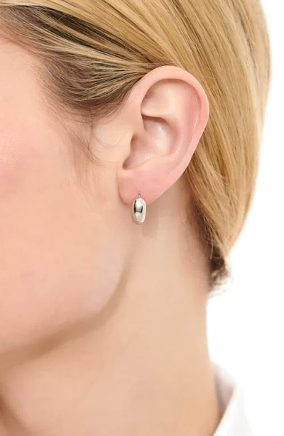 Devata Teardrop Hoop Earrings In Metallic