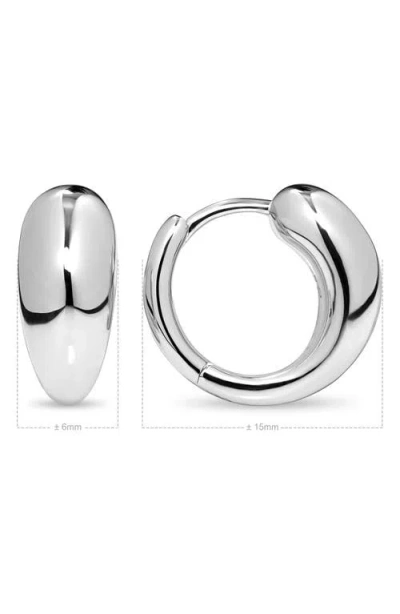 Devata Teardrop Hoop Earrings In Metallic