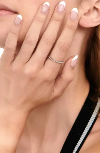 Devata Beaded Ball Ring In Metallic