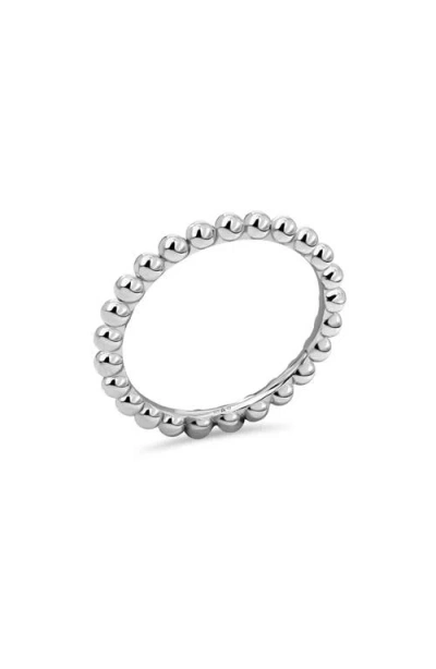 Devata Beaded Ball Ring In Metallic