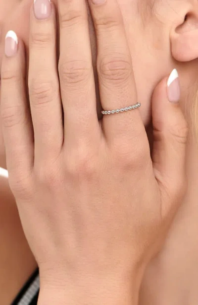 Devata Beaded Ball Ring In Metallic