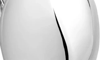 Devata Beveled Curved Dome Stud Earrings In Metallic