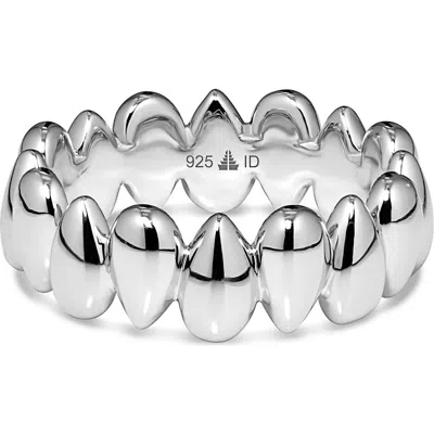 Devata Teardrop Eternity Band Ring In Silver