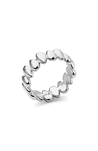 Devata Teardrop Eternity Band Ring In Silver