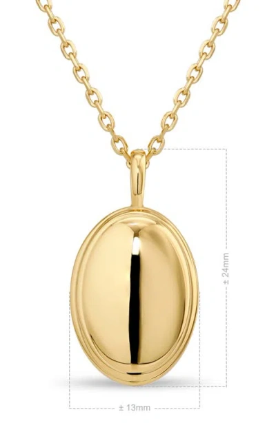 Devata Contour-lined Dome Pendant Necklace In Gold