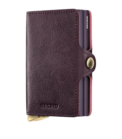 Secrid Basco Leather Twinwallet In Burgundy