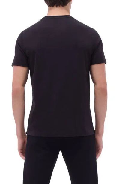 Bugatchi Hank Solid Pima Cotton T-shirt In Black