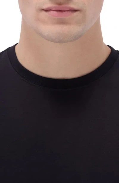 Bugatchi Hank Solid Pima Cotton T-shirt In Black