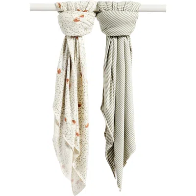Nordstrom 2-pack Assorted Knit Swaddles In Multi