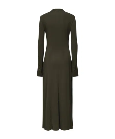 Alaïa Button-front Gathered Maxi Dress In Multi