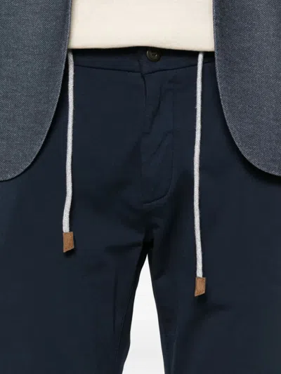 Eleventy Drawstring Trousers In Blue