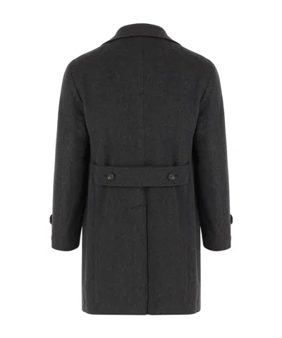 Tagliatore Men Grey Classic Trench Coat, Xxl Luxury Trench Coats For Men Darveys In Gray