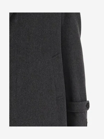 Tagliatore Men Grey Classic Trench Coat, Xxl Luxury Trench Coats For Men Darveys In Gray