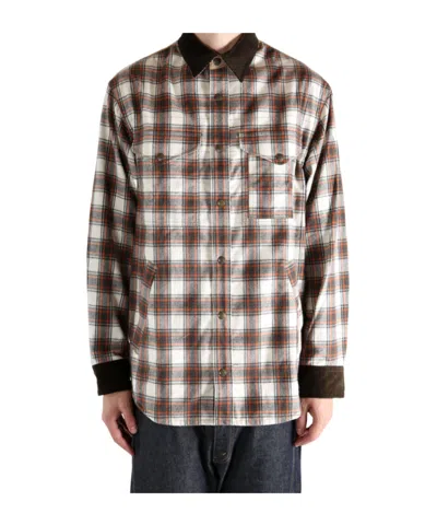 Junya Watanabe Check Overshirt Jacket Jackets And Coats Brown In Brown