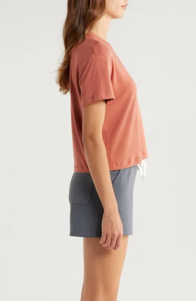 Free Fly Current Boxy T-shirt In Brown