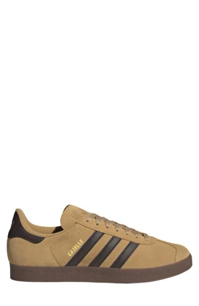 Adidas Originals Gazelle Stripes-detail Lace-up Sneakers In Brown