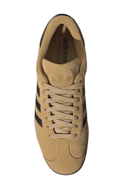 Adidas Originals Gazelle Stripes-detail Lace-up Sneakers In Brown