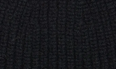 Acne Studios Casual Ribbed Knit Hat With Face Patch In Black