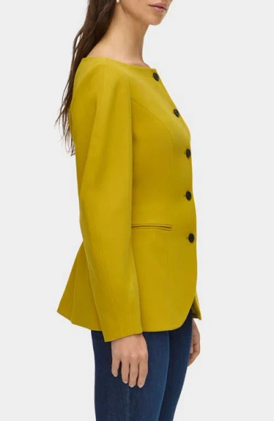 Aligne Artemis Curve-sleeve Blazer Jacket In Yellow