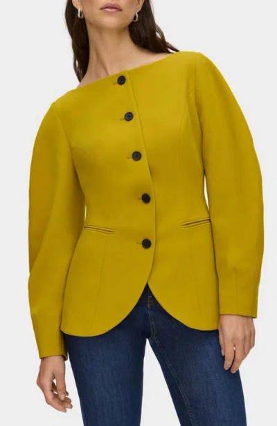 Aligne Artemis Curve-sleeve Blazer Jacket In Yellow