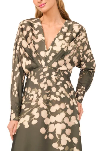 Parker Women's Pleated Wrap Dolman Sleeve Maxi Dress In Green