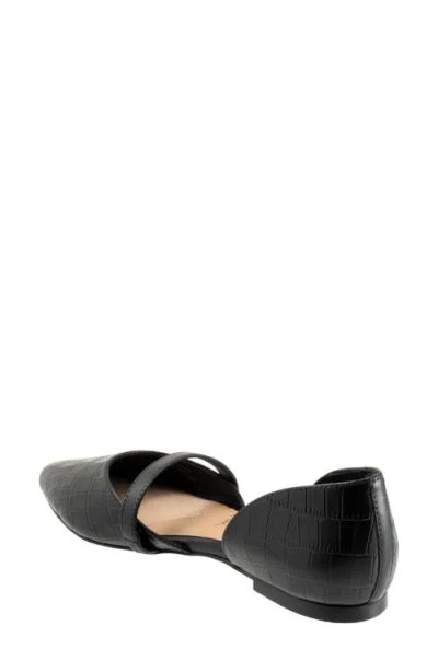 Trotters Wide Width Emory Flat In Black