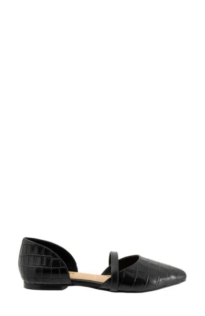 Trotters Wide Width Emory Flat In Black