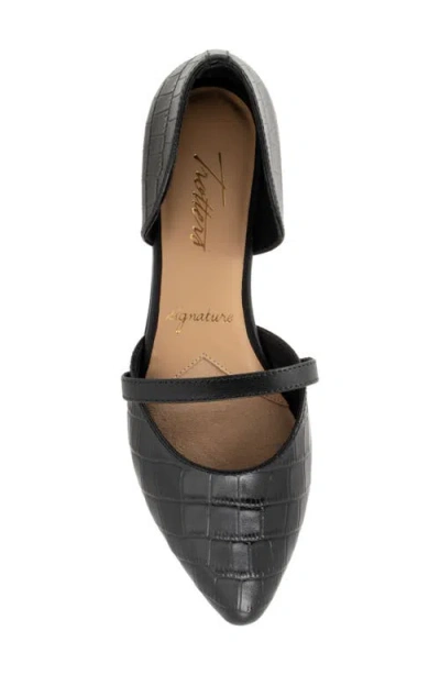 Trotters Wide Width Emory Flat In Black