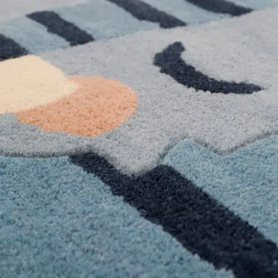 Nattiot Blue Tigger Rug In Blue